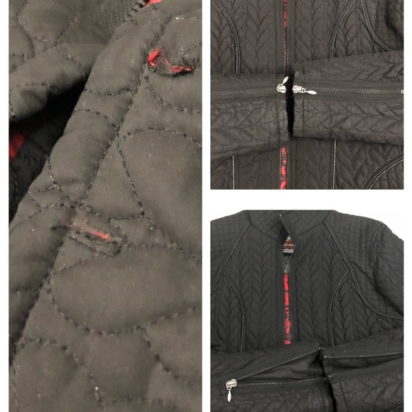 HARLEY Davidson Sz M Black Quilted Jacket - Picture 16 of 16